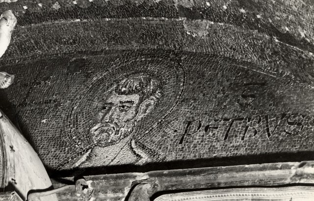 Zigrossi, Giuseppe — Anonimo romano sec. XIII - Sancta Sanctorum, mosaico della volta: San Pietro — particolare